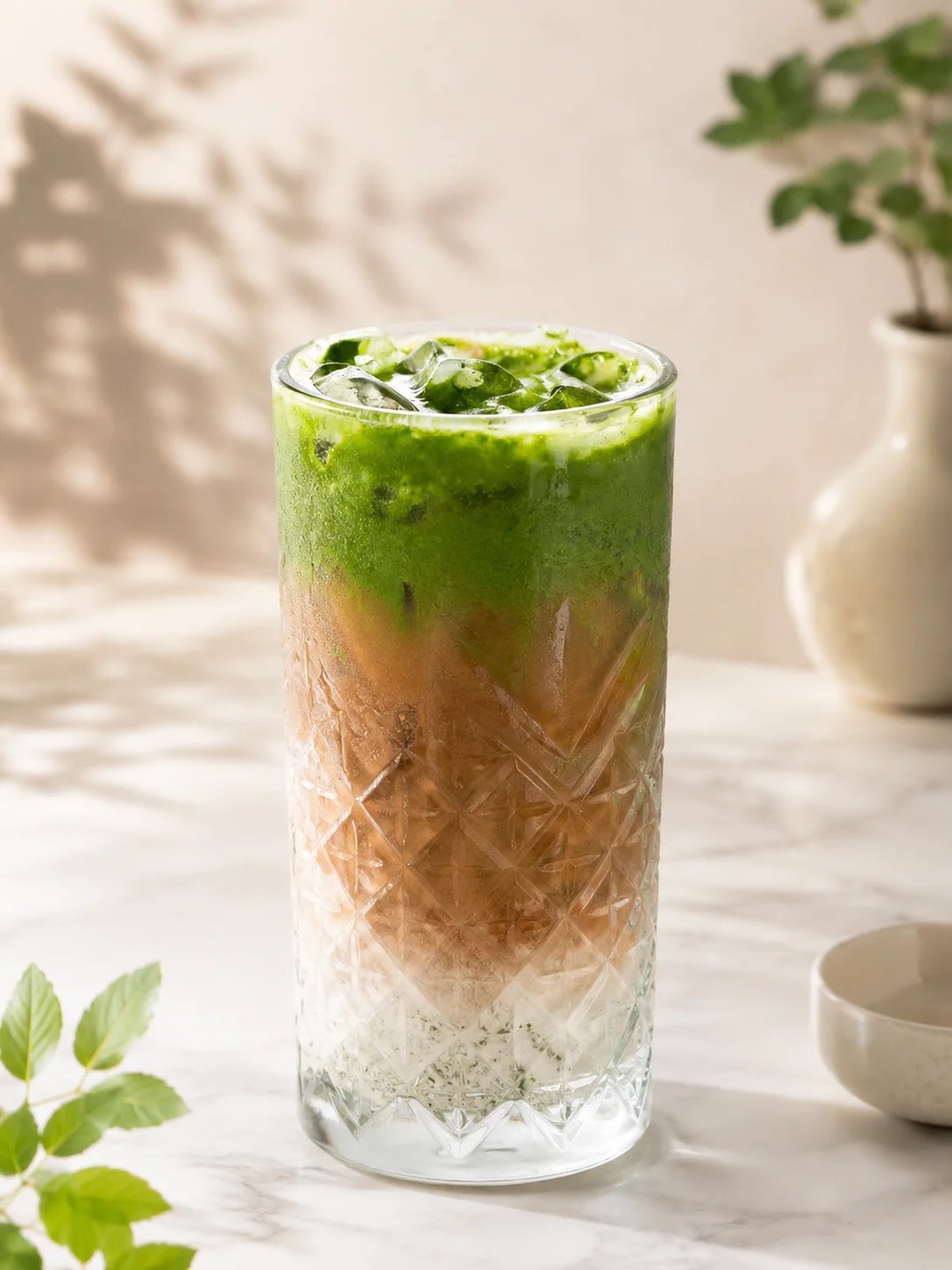 Ice Matcha Espresso Latte