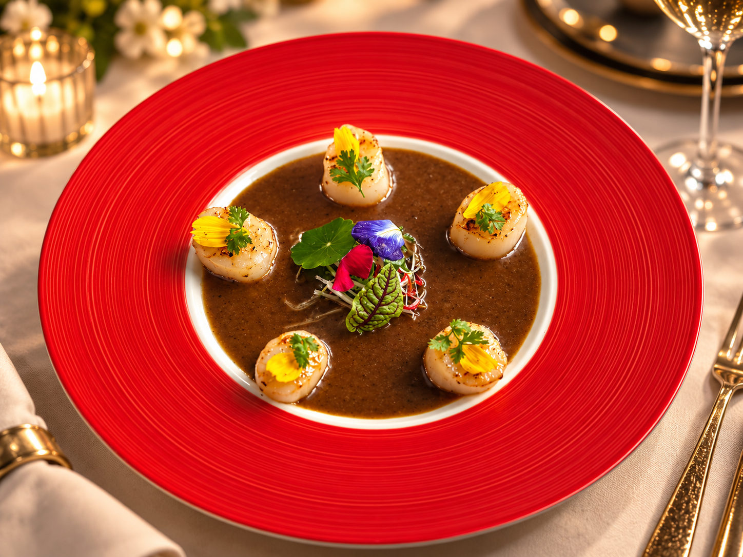 Pan-Seared Scallop with Kampot Peppercorns
